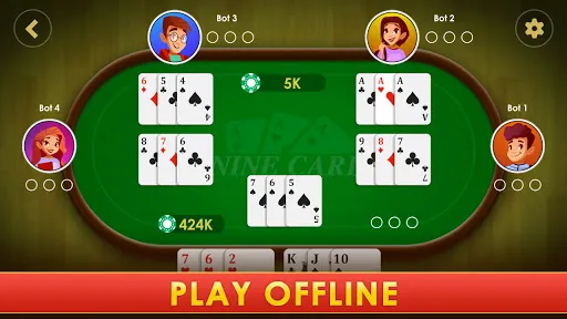 Скриншот 2 — Nine Card Brag - Kitti