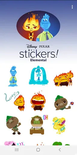 Скриншот 1 — Pixar Stickers: Elemental
