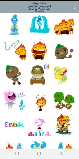 Скриншот 2 — Pixar Stickers: Elemental