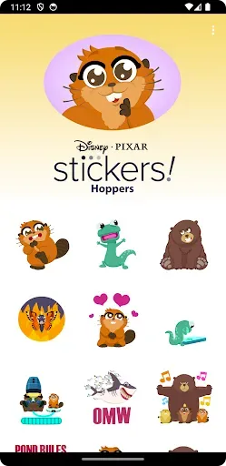Скриншот 1 — Pixar's Hoppers Stickers