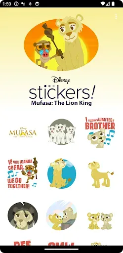 Скриншот 1 — Mufasa: The Lion King Stickers