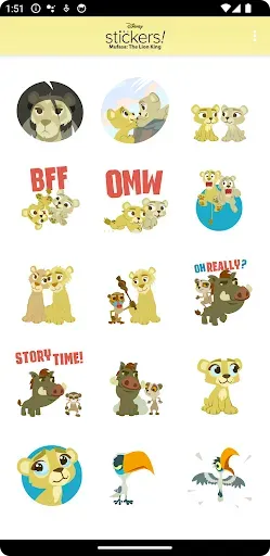 Скриншот 3 — Mufasa: The Lion King Stickers