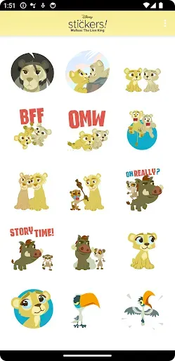 Скриншот 6 — Mufasa: The Lion King Stickers