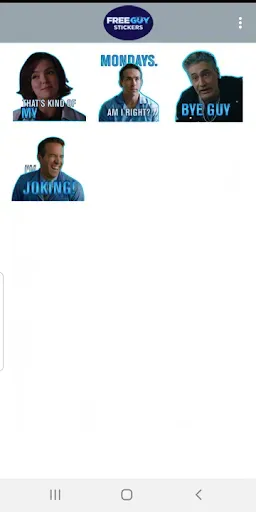 Скриншот 3 — Free Guy Stickers