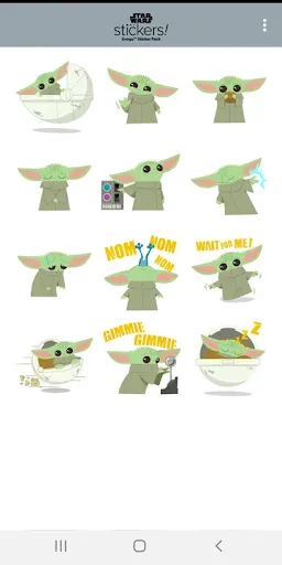 Скриншот 3 — Grogu™ Sticker Pack