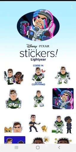 Скриншот 1 — Pixar Stickers: Lightyear