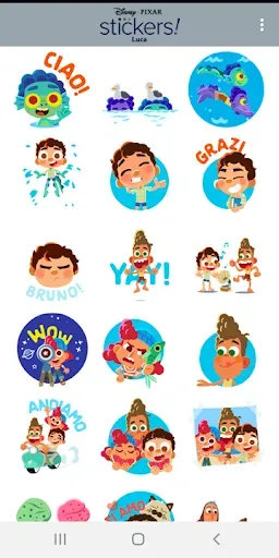 Скриншот 2 — Pixar Stickers: Luca