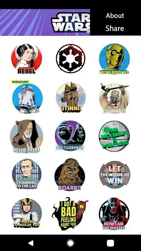 Скриншот 8 — Star Wars Stickers: 40th Anniv