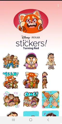 Скриншот 1 — Pixar Stickers: Turning Red