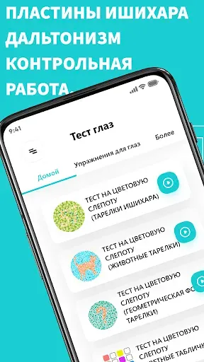 Скриншот 1 — Тест на цветовую слепоту