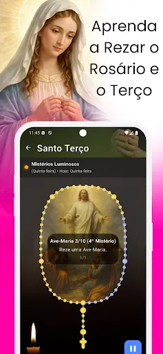 Скриншот 3 — Bíblia Católica Terço Liturgia