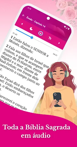 Скриншот 1 — Bíblia da Mulher Harpa Áudio