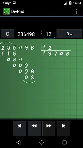 Скриншот 1 — DivPad - Step by Step Math