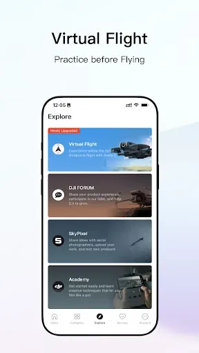 Скриншот 1 — DJI Store - Try Virtual Flight