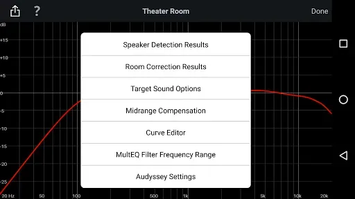 Скриншот 3 — Audyssey MultEQ Editor app