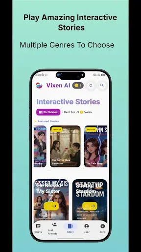 Скриншот 3 — Vixen AI: Chats & Stories