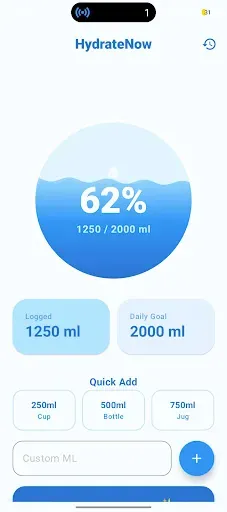 Скриншот 4 — HydrateNow: Water Tracker