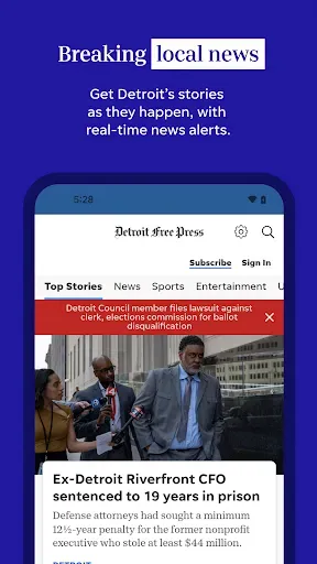 Скриншот 1 — Detroit Free Press: Freep