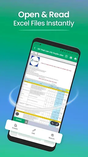 Скриншот 1 — Excel Reader: XLSX, XLS Viewer