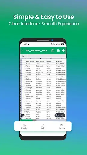 Скриншот 3 — Excel Reader: XLSX, XLS Viewer