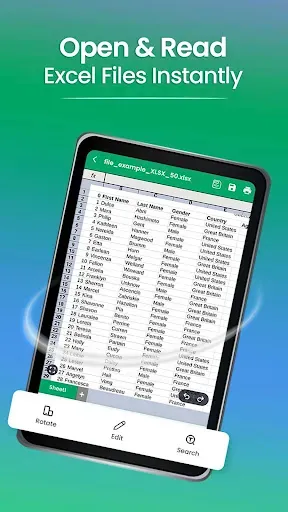 Скриншот 6 — Excel Reader: XLSX, XLS Viewer