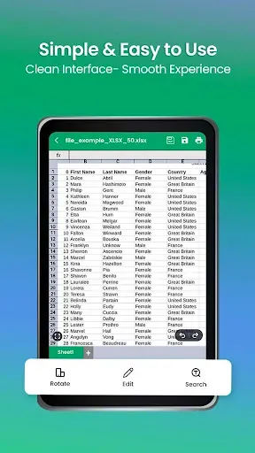 Скриншот 8 — Excel Reader: XLSX, XLS Viewer