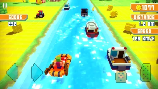 Скриншот 2 — Blocky Highway: Traffic Racing