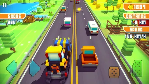 Скриншот 4 — Blocky Highway: Traffic Racing