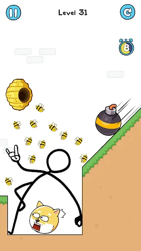 Скриншот 3 — Doge Rescue: Draw To Save