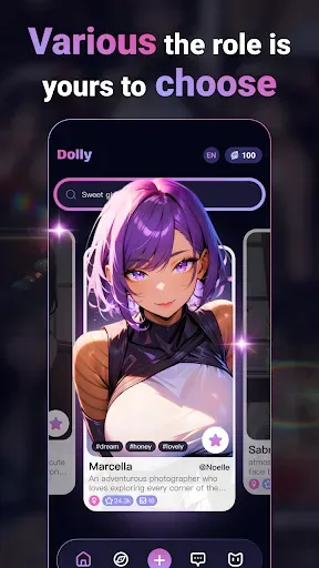 Скриншот 1 — Dolly - Your AI Doll Girl Chat