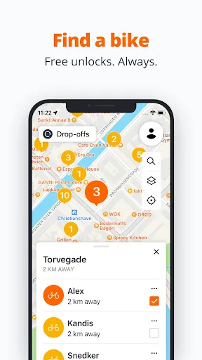 Скриншот 2 — Donkey Republic Bike share