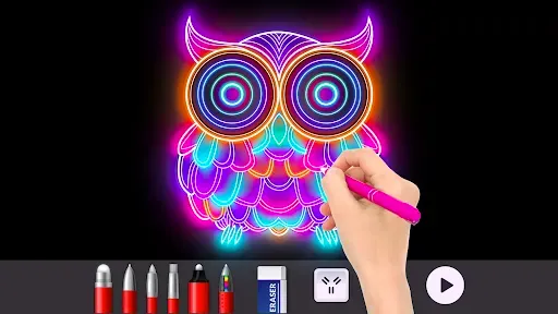 Скриншот 4 — Doodle Master - Glow Art
