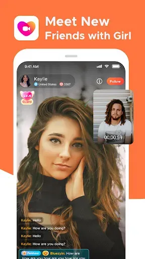 Скриншот 1 — Live Chat Video Call-Whatslive