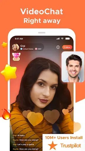 Скриншот 2 — Live Chat Video Call-Whatslive
