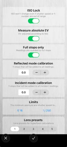 Скриншот 4 — myLightMeter Pro