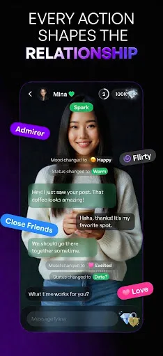 Скриншот 1 — Vera: AI Girlfriend Roleplay
