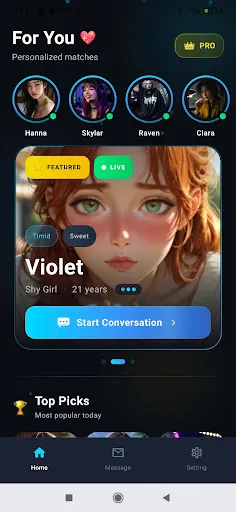 Скриншот 3 — Vera: AI Girlfriend Roleplay