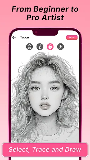 Скриншот 4 — Draw Anime - AR Sketch & Trace