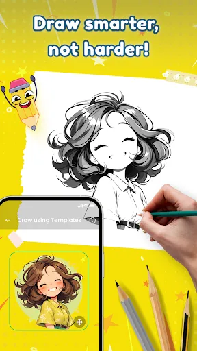 Скриншот 1 — Draw Anime: Art Tracing
