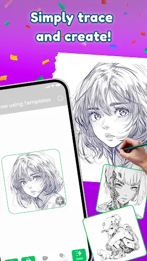 Скриншот 6 — Draw Anime: Art Tracing