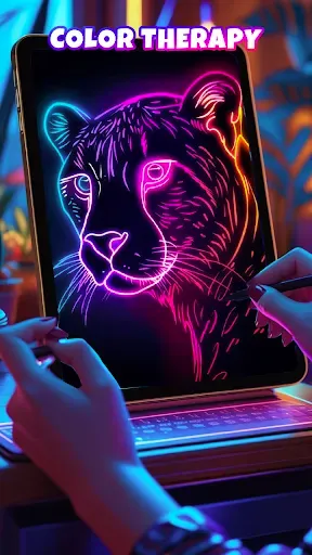 Скриншот 7 — Neon Brush - Glow Draw & Paint