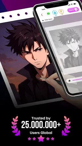 Скриншот 1 — Draw Anime - AR Tracing App