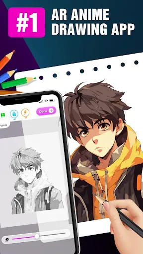 Скриншот 2 — Draw Anime - AR Tracing App