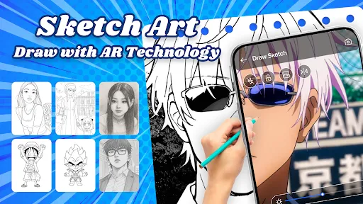 Скриншот 1 — AR Anime Sketchbook Tracing