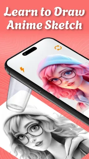 Скриншот 1 — Draw Anime Sketch : AR Drawing