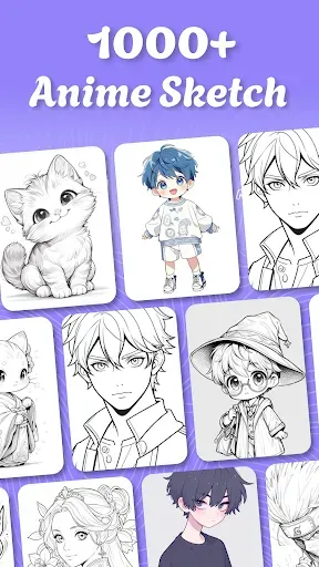 Скриншот 3 — Draw Anime Sketch : AR Drawing