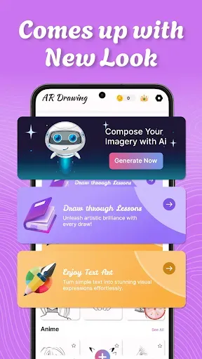 Скриншот 4 — Draw Anime Sketch : AR Drawing