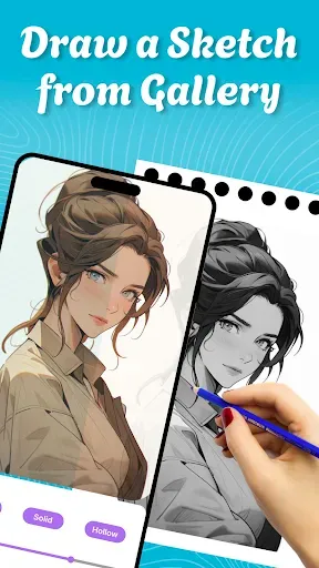 Скриншот 6 — Draw Anime Sketch : AR Drawing
