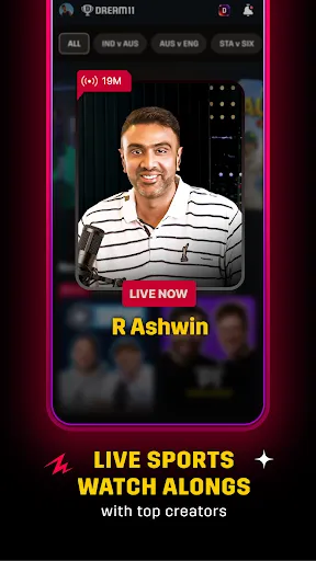 Скриншот 1 — Dream11: Sports Watch Along