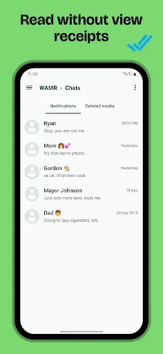 Скриншот 3 — WAMR: Reveal deleted messages!